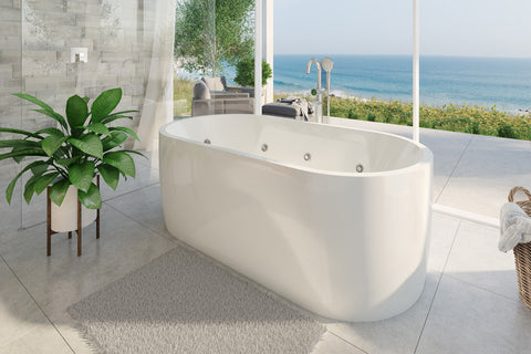 Decina EI1700FSCNW Elisi 1700mm White Freestanding Spa Bath