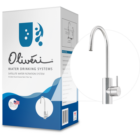 Oliveri FS7025 Satellite Water Filtration System with Round Goose Neck Filter Tap