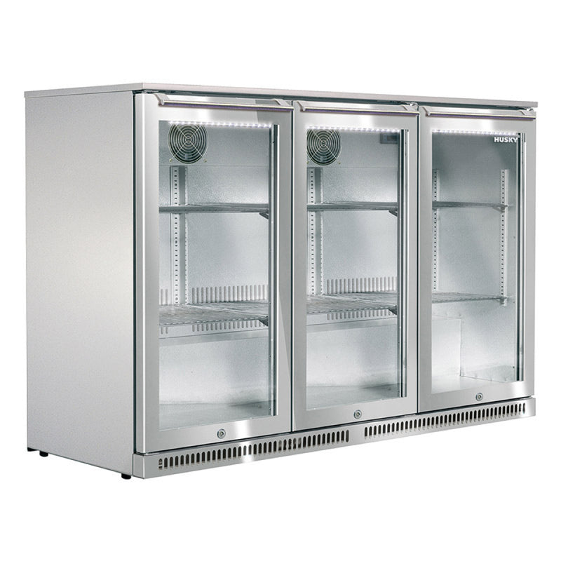 Husky ALF-C3-840 Triple Glass Door Alfresco Bar Drinks Chiller