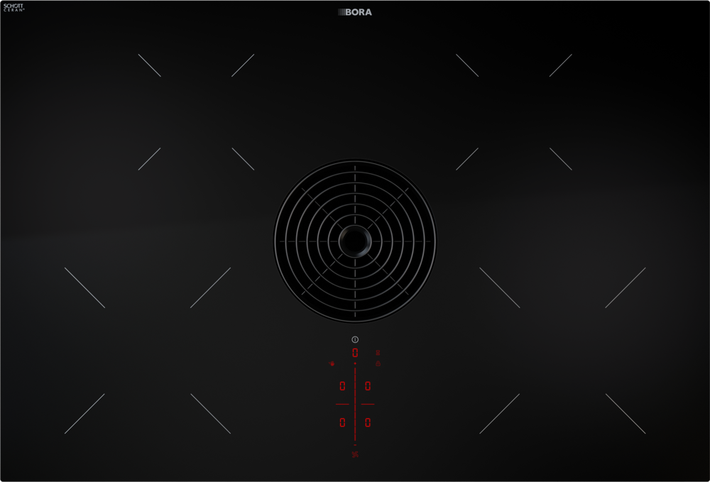 BORA PURA Pure Induction Cooktop with Integrated Cooktop Extractor - Exhaust Air