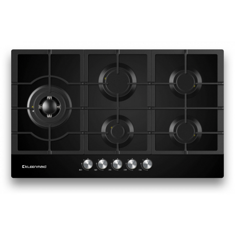Kleenmaid GCTK9011 90cm Black Glass Cooktop