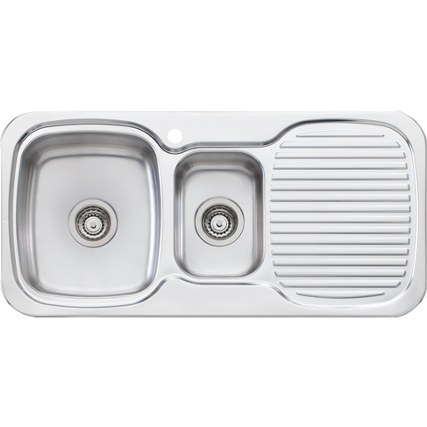 Oliveri LL126 Lakeland 1 & 1/2 Bowl Sink With Drainer