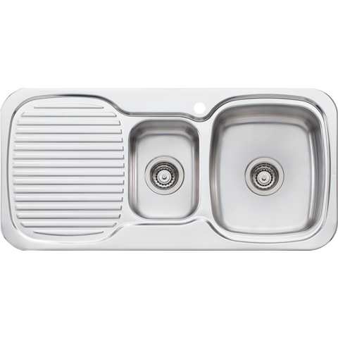 Oliveri LL127 Lakeland 1 & 1/2 Bowl Sink With Drainer