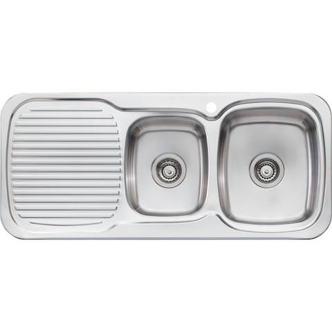 Oliveri LL137 Lakeland 1 & 3/4 Bowl Sink With Drainer