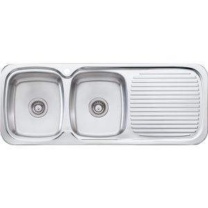 Oliveri LL156 Lakeland Double Bowl Sink With Drainer
