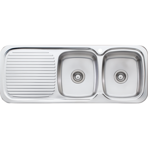 Oliveri LL157 Lakeland Double Bowl Sink With Drainer