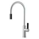 Armando Vicario LUZ-1BC Brushed Chrome Gooseneck Pull-out Mixer