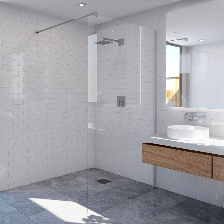 Decina MSP860 M-Series 860mm Chrome Wall Fixed Shower Panel