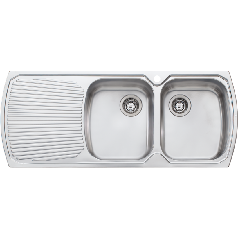 Oliveri MO772 Monet Double Bowl Topmount Sink with Drainer