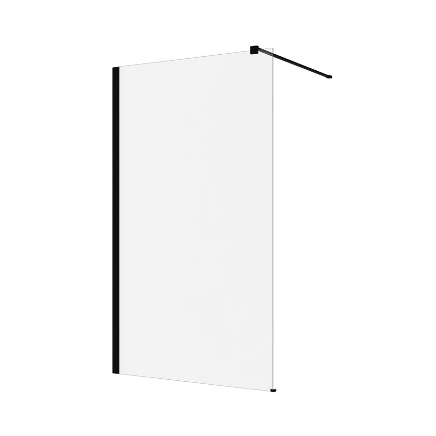 Decina MSP960CB M Series 960mm Clear / Black Fixed Wall Shower Panels