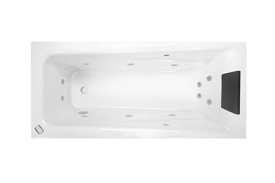 Decina NT1525CNSPAWC Novara 1525mm 12 Jet Contour Spa Bath