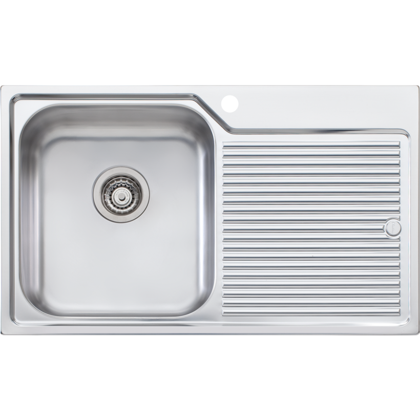 Oliveri NP621 Nu-Petite Single Bowl Topmount Sink With Drainer