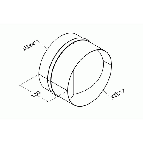 Qasair BD/D 200 (131) Back Draft Damper Single Motor
