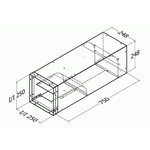 Qasair DD-250 L Duct Deflecto 250SQ Left