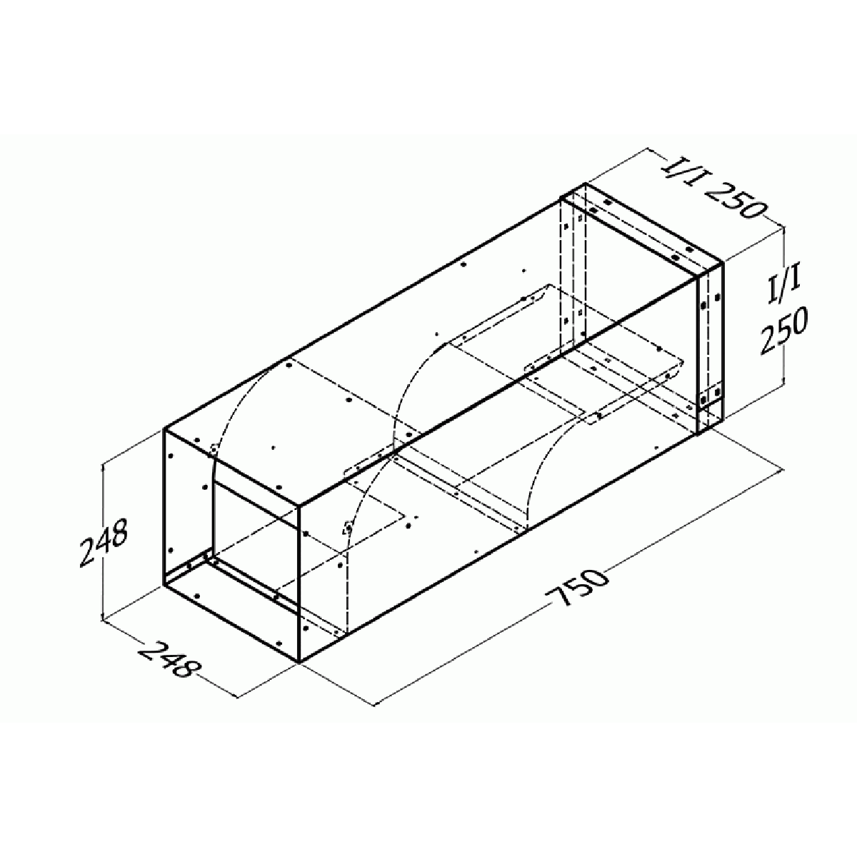 Qasair DD-250 R Duct Deflecto 250SQ Right