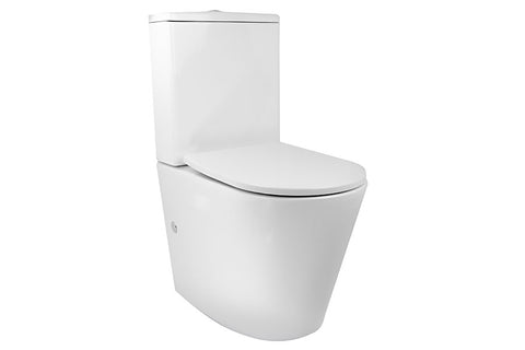 Decina RETSWFS Renee 615mm Rimless Universal Wall Faced Toilet Suite with Nano-Glaze
