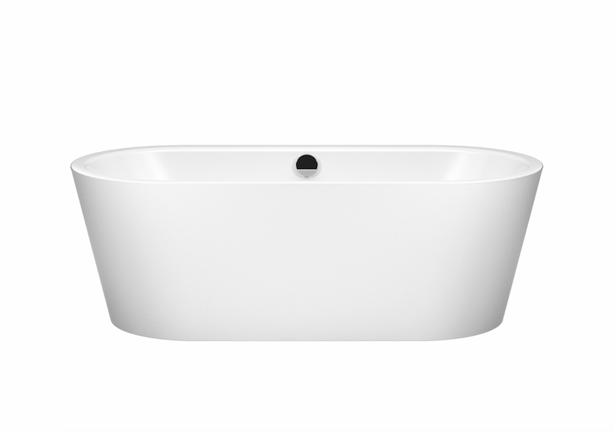 Kaldewei 01-1111-06W 1800mm Freestadning Meisterstuck Classic Duo Oval Bath with White Overflow