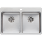 Oliveri SN1064 Sonetto Double Bowl Topmount Sink