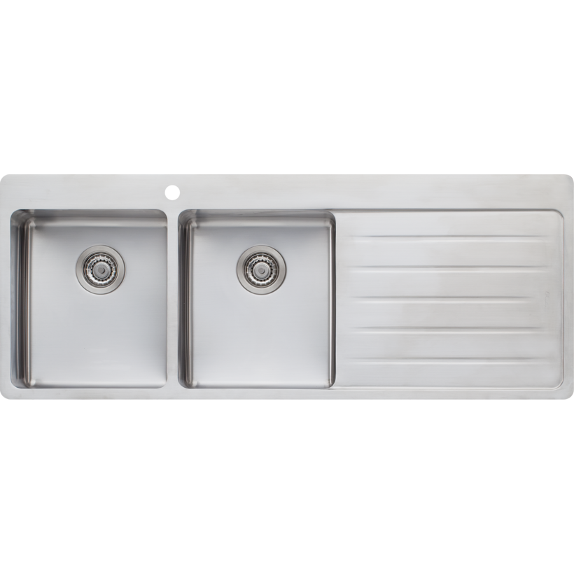 Oliveri SN1071 Sonetto Double Bowl Topmount Sink With Drainer