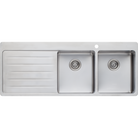 Oliveri SN1072 Sonetto Double Bowl Topmount Sink With Drainer