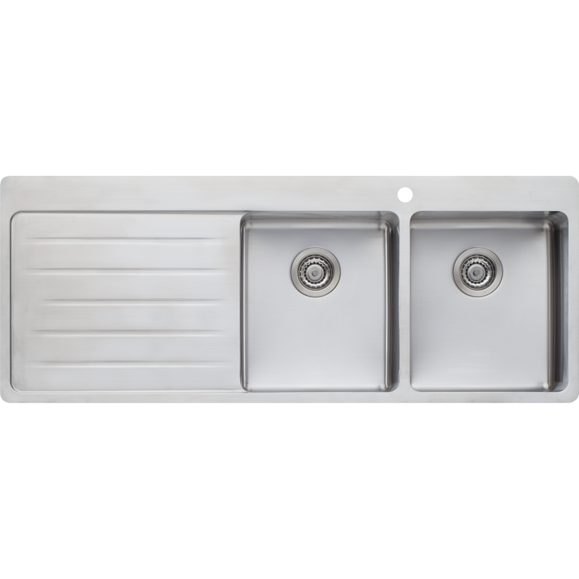 Oliveri SN1072 Sonetto Double Bowl Topmount Sink With Drainer