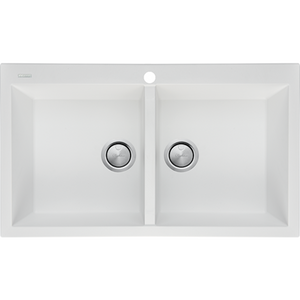Oliveri ST-WH1564 Santorini White Double Bowl Top-mounted Sink