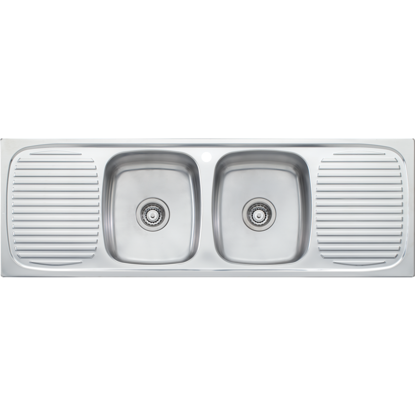 Oliveri UF13D Ultraform Double Bowl Sink With Double Drainer