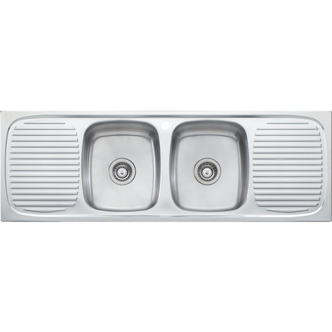 Oliveri UF13D Ultraform Double Bowl Sink With Double Drainer