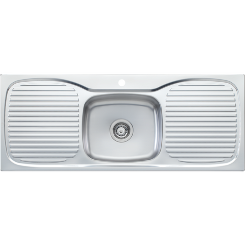 Oliveri UF16 Ultraform Single Bowl Sink With Double Drainer