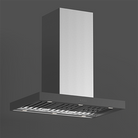 Whispair X7R09S5.OP/T Rome Island 90cm Black Fascia Island Hung Canopy Top Ducted KleenAir Power 1020m3/hr