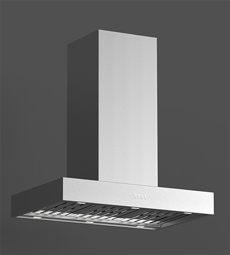 Whispair X7V09S6.OU/T Vienna Island 90cm Island Hung Canopy Top Ducted KleenAir Ultra 1680m3/hr