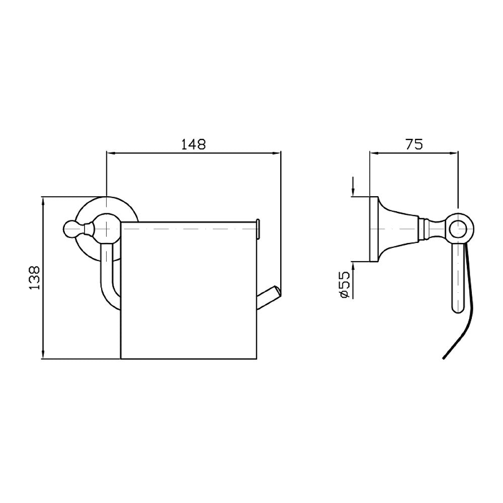 Zucchetti ZAD431 Agorà Toilet roll holder with cover 8Appliances
